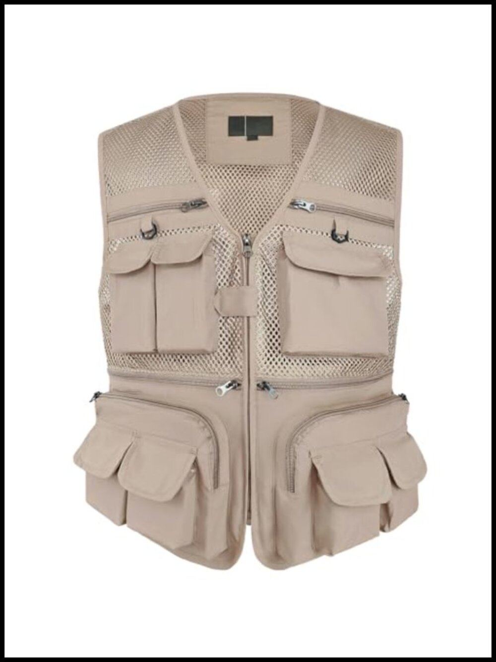 Lightweight Nylon Fishing Vest with Pockets Breathable Mesh Outdoor Travel